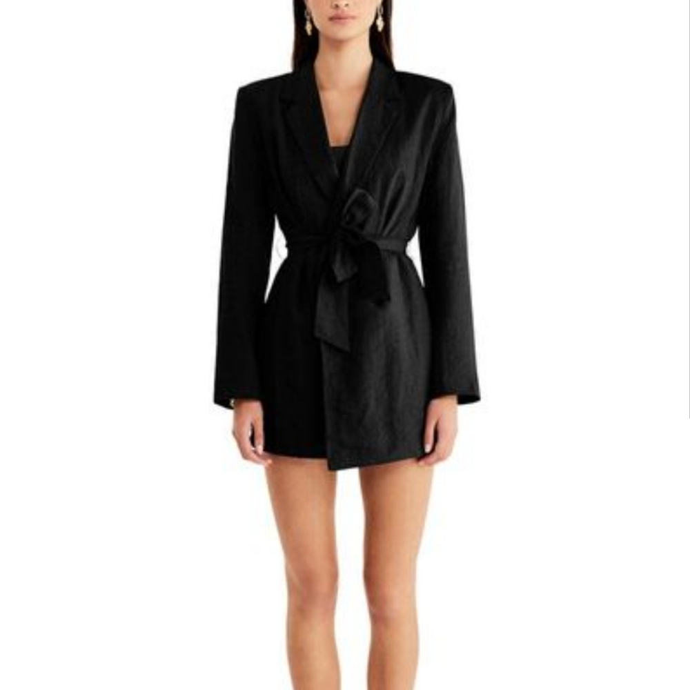 NWT Rumer The Label Lou Lou Blazer Dress in Black
